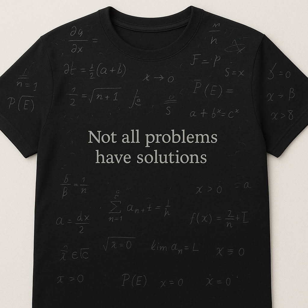 Dark humor t-shirt design: Not all problems